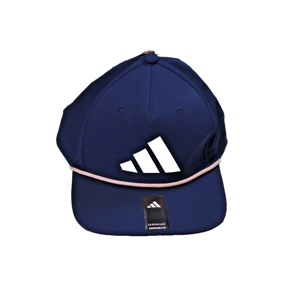 Adidas Women's Collegiate Navy Sandy Pink Midrange Snapback Hat Cap OSFM NWT